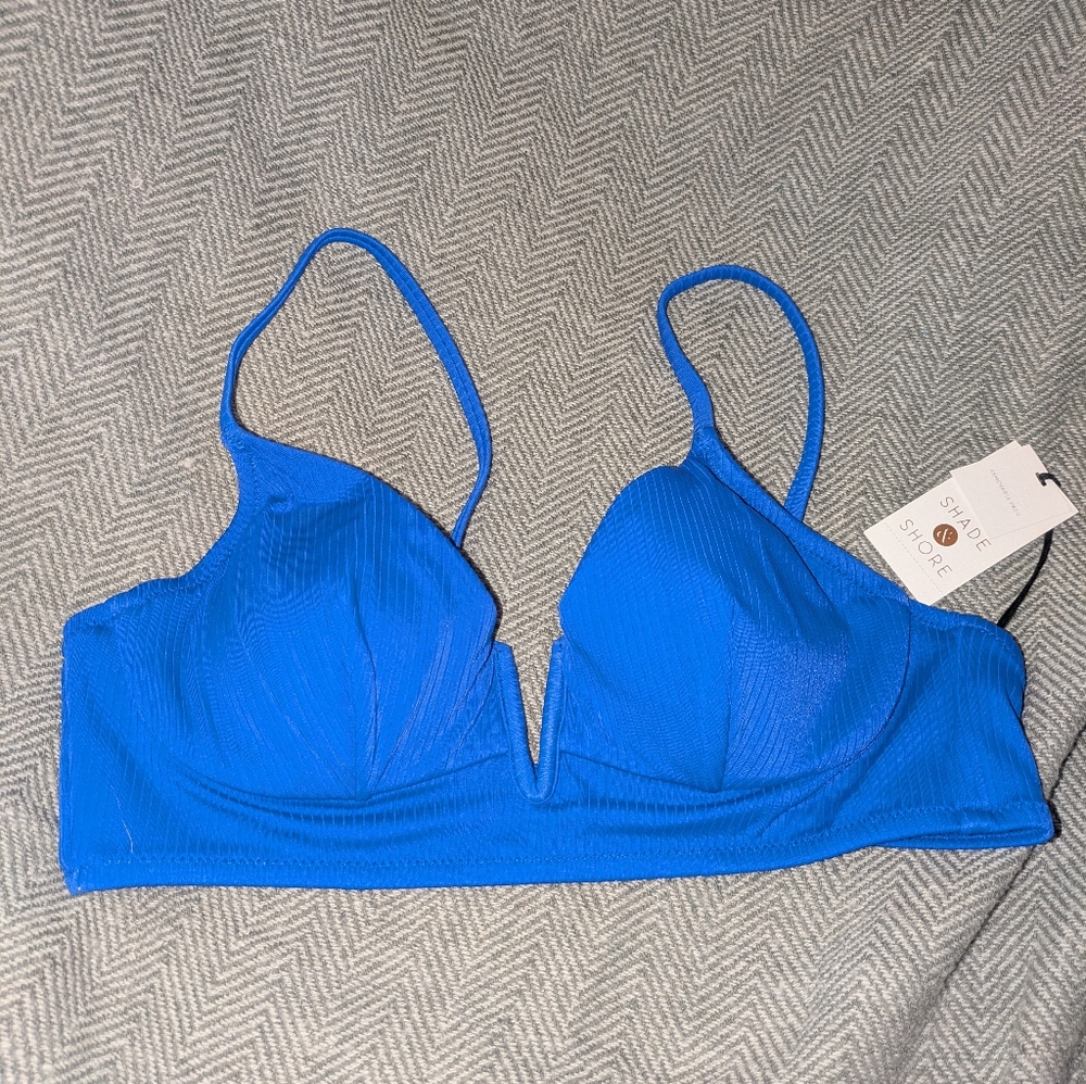 Shade & Shore Blue Swim Top, 36b